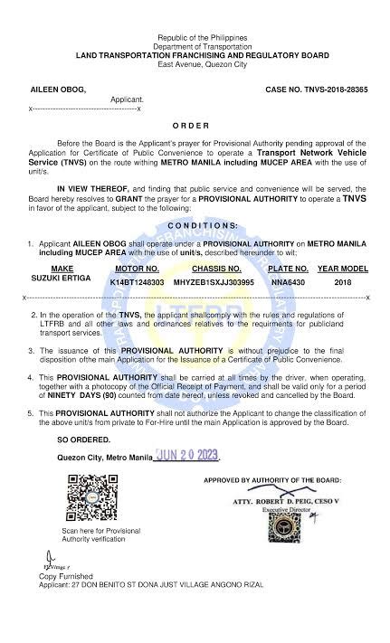 ltfrb pa|LTFRB.